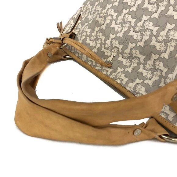 CELINE Sulky Horse Carriage PVC Hand Bag Gray/2BH3111 - Picture 8 of 12